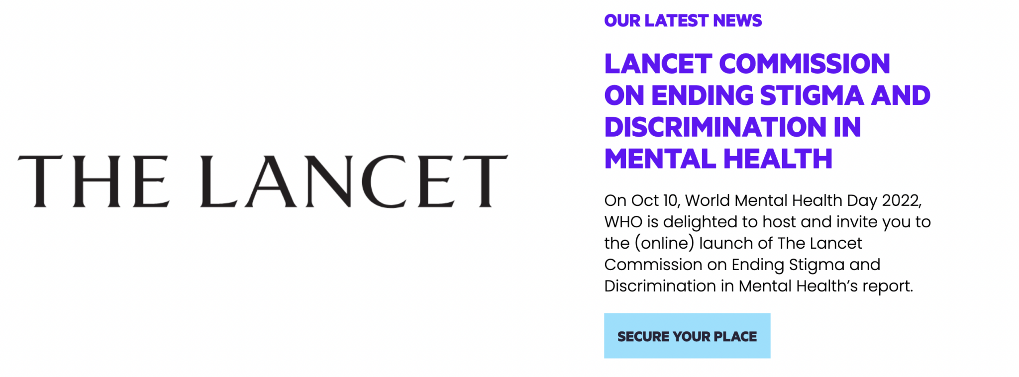 *Oct 10th* Launch Of The Lancet Commission On Ending Stigma And ...